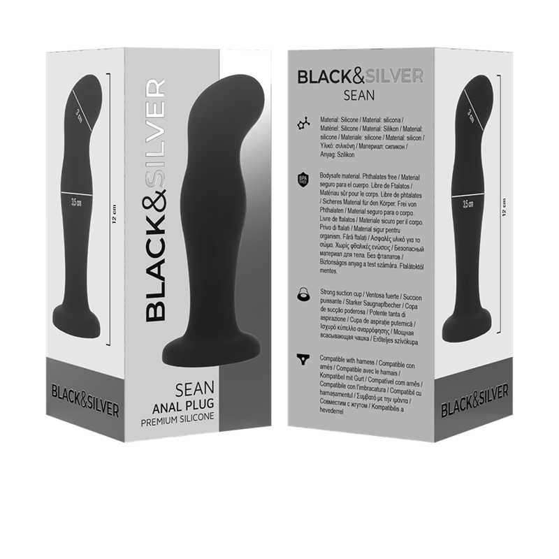 BLACKSILVER - SEAN PLUG ANAL SILICONA PREMIUM NEGRO