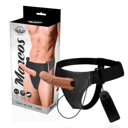 img_140255_d047b94bc5f9332fc180c9f39660e0c3_1.png HARNESS ATTRACTION - ARNÉS  HUECO MARCOS CON VIBRADOR 15 CM -O- 5 CM