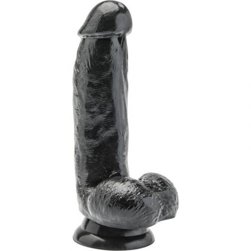 GET REAL - DILDO 12 CM CON TESTÍCULOS NEGRO