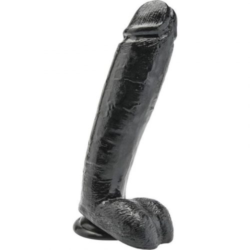 GET REAL - DILDO 25,5 CM CON TESTÍCULOS NEGRO