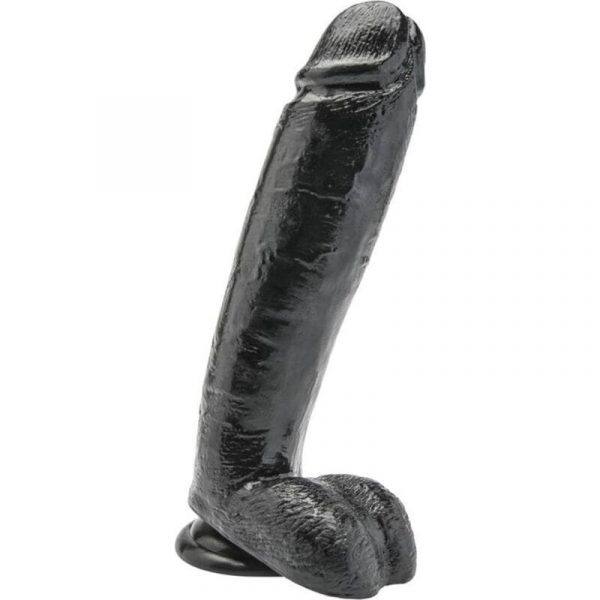 GET REAL - DILDO 25,5 CM CON TESTÍCULOS NEGRO