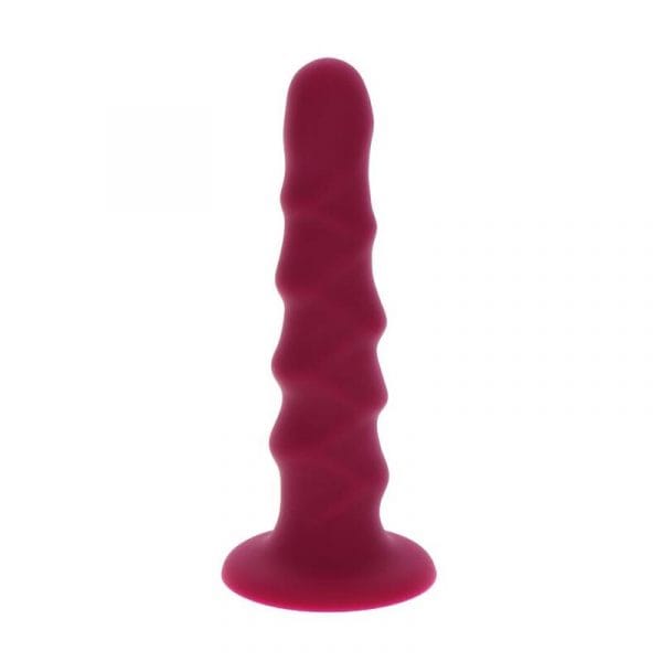 GET REAL - RIBBED DONG 12 CM ROJO