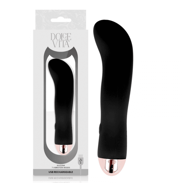 img_141846_5c1b0065c9a2cd6c118934061d0d2238_1.png DOLCE VITA - RECHARGEABLE VIBRATOR TWO BLACK 7 SPEED