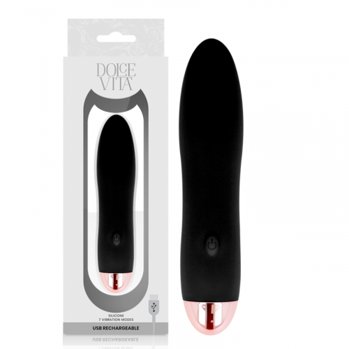 img_141848_7a72f0c6f2a74a1097f743a6c46246b3_1.png DOLCE VITA - VIBRADOR RECARGABLE FOUR NEGRO 7 VELOCIDADES