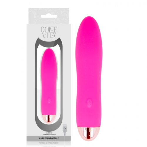 img_141850_ed1c71fe30f3d46b1202aa59a7953567_1.png DOLCE VITA - VIBRADOR RECARGABLE FOUR ROSA 7 VELOCIDADES
