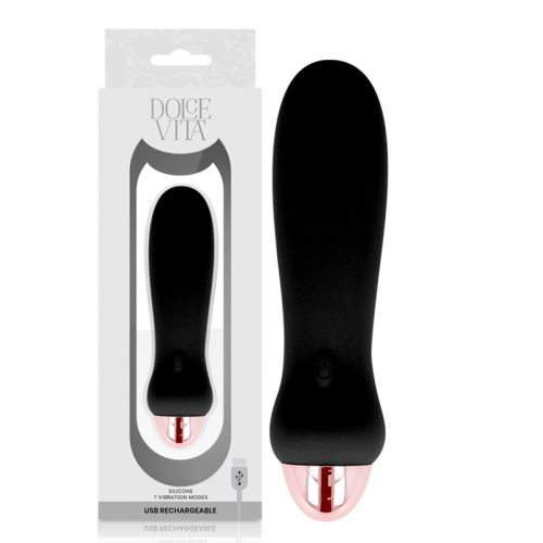img_141853_54f2e189823795f166e4a24cdf8da547_1.png DOLCE VITA - VIBRADOR RECARGABLE FIVE NEGRO 7 VELOCIDADES
