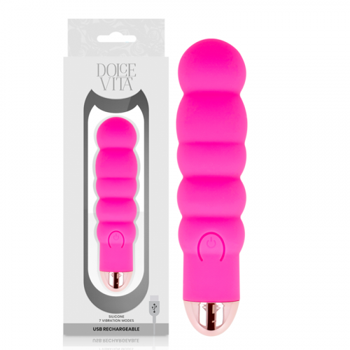 img_141855_a3fb084ca96016b68526b3eb6583e1b7_1.png DOLCE VITA - VIBRADOR RECARGABLE SIX ROSA 7 VELOCIDADES