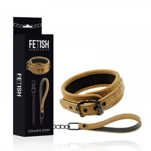 img_142748_38b16abc75045926cb9e77b46de551eb_1.png FETISH SUBMISSIVE ORIGEN - COLLAR CON CADENA CON FORRO DE NEOPRENO