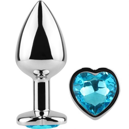 img_142786_59ba1a0074439ba9a7278ff04b73a708_1.jpg SECRETPLAY - METAL BUTT PLUG CORAZÓN AZUL TALLA S 7 CM
