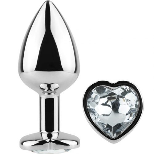img_142809_e22471d7799c573d9d4ffc84cdb6c912_1.jpg SECRETPLAY - METAL BUTT PLUG CORAZÓN TRANSPARENTE TALLA S 7 CM