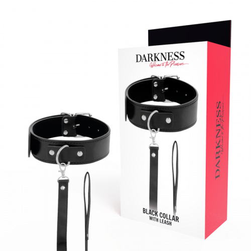 img_142855_2b3181de21f4392ce32fc179ad565919_1.png DARKNESS - COLLAR DE POSTURA CON CADENA LEATHER