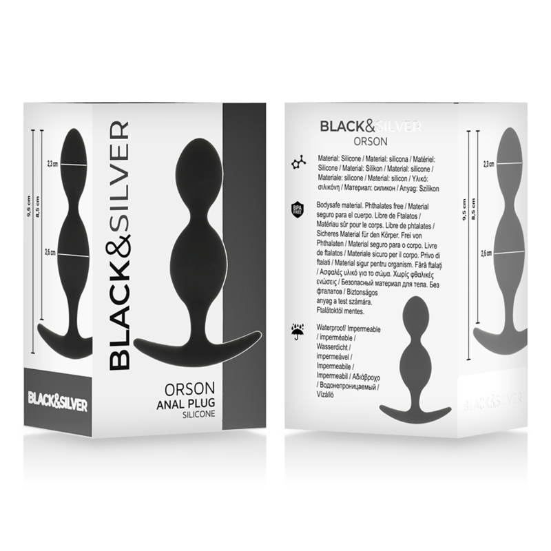 BLACKSILVER - ORSON PLUG SILICONE 2 ANAL WAVES 9 CM