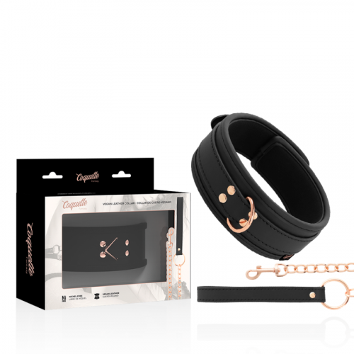 img_143558_3a268567ef47cf1b73c6a9358f6f7109_1.png COQUETTE CHIC DESIRE - FANTASY COLLAR CUERO VEGANO CON CORREA Y FORRO DE NEOPRENO