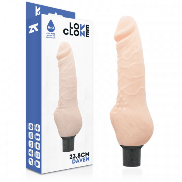 img_143674_0d35b748bfb495bd04c0ac2a643648f9_1.png LOVECLONE - DAVEN VIBRADOR REALÍSTICO SELF LUBRICATION 23.8 CM -O- 3.8 CM