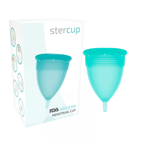img_143899_4d3fcf5708147a3f55362a0f45ceec1a_1.png STERCUP - COPA MENSTRUAL FDA SILICONA AQUAMARINA - TALLA S