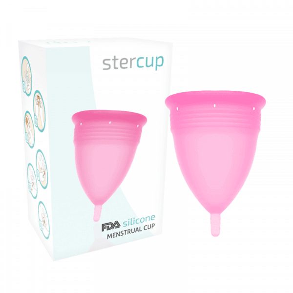 STERCUP - COPA MENSTRUAL FDA SILICONA ROSA - TALLA L