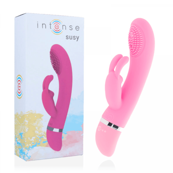img_144067_b3f24b2ba2c6582f8ac4ae95ea0c3ff2_1.png INTENSE - SUSY VIBRADOR OSCILANTE SILICON RABBIT ROSA