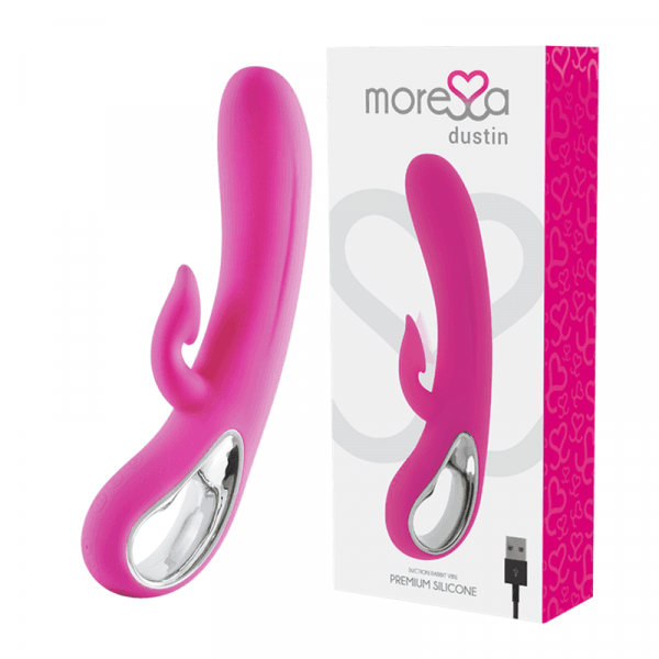 MORESSA - DUSTIN SUCCIONADOR CLITORIAL Y POTENTE VIBRACIÓN PREMIUM SILICONE RECARGABLE