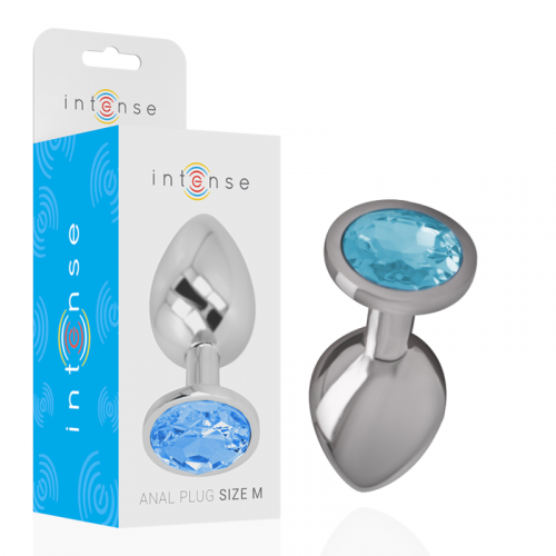 img_144338_80b19201a402b26b88f3e3bb5cf21f8c_1.png INTENSE - PLUG ANAL METAL ALUMINIO CON CRISTAL AZUL TALLA M