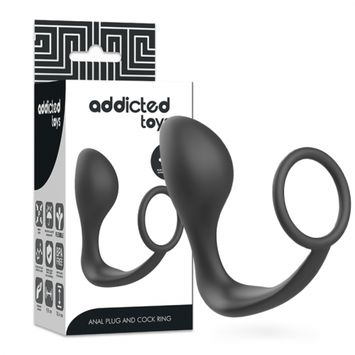 img_144901_cfc26d8bd6d387a20c2747cfaf080fc7_1.png ADDICTED TOYS - PLUG ANAL CON ANILLO SILICONA NEGRO