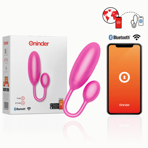 ONINDER - DENVER HUEVO VIBRADOR ROSA 7 X 2.7 CM - APP GRATUITA