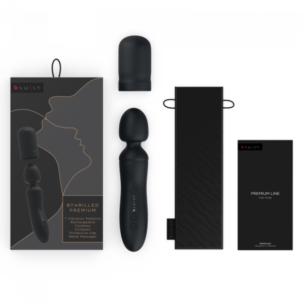 B SWISH - BTHRILLED VIBRADOR WAND PREMIUM NEGRO