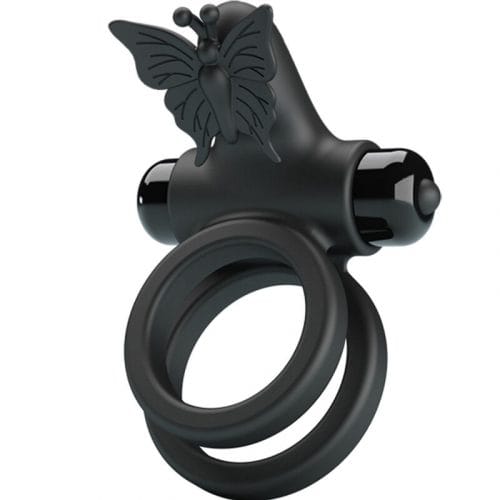 img_145754_3e2d4dce628d3cde9e4633d57530a271_1.jpg PRETTY LOVE - DOBLE ANILLO VIBRADOR CON ESTIMULADOR NEGRO
