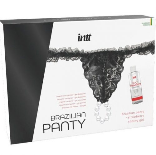 img_146406_b7fced294d38d1a47383690c71b2430c_1.jpg INTT RELEASES - PANTY BRASILEÑA NEGRA CON PERLAS Y GEL LUBRICANTE 50 ML