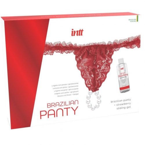img_146480_9be3322cf9bd56573f1151ea224fb220_1.jpg INTT RELEASES - PANTY BRASILEÑO ROJA CON PERLAS Y GEL LUBRICANTE 50 ML