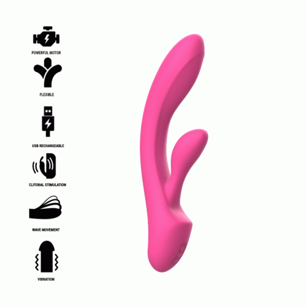 img_147157_c3c1e34c26ae67accd37ae9b1c4ed24a_1.gif INTENSE - LUIGI RABBIT VIBRATOR PINK LIQUID SILICONE