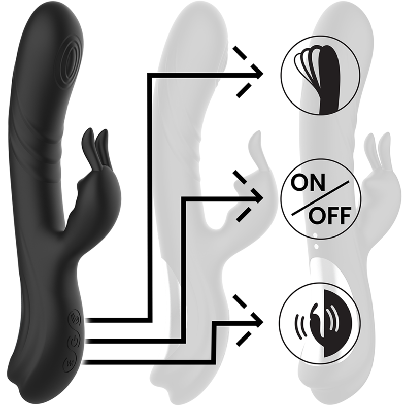BLACKSILVER - JAMIE VIBRADOR RABBIT EFECTO WAVE