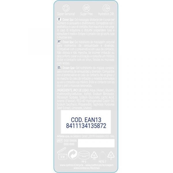 CONTROL - 2 EN 1 MASSAGE  PLEASURE MEDITERRANEAN SEA 200 ML