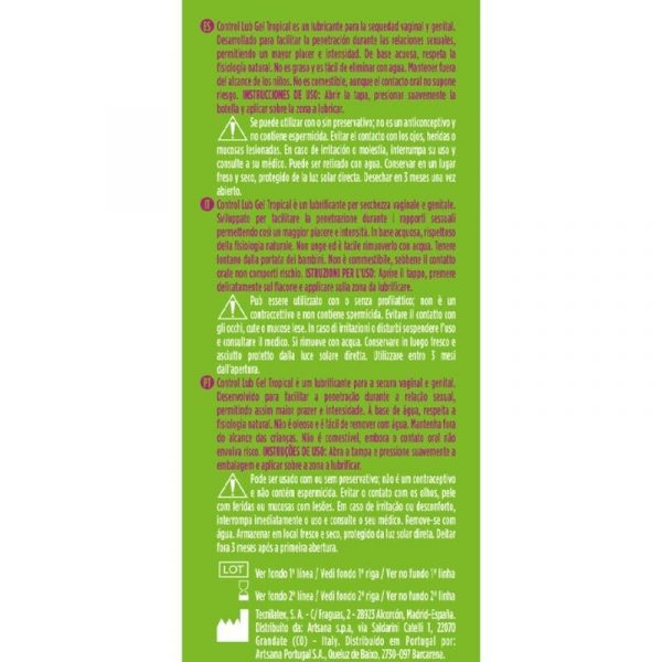 CONTROL - LUB GEL LUBRICANTE TROPICAL 75 ML