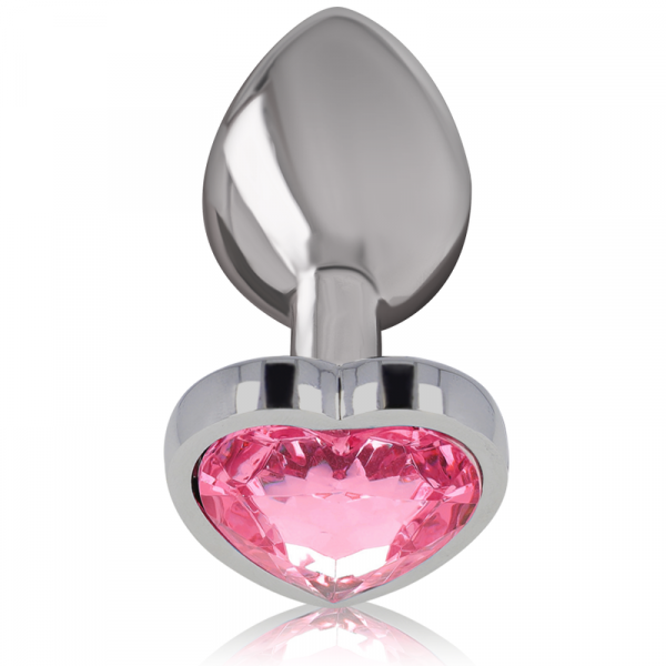 INTENSE - PLUG ANAL METAL ALUMINIO CORAZÓN ROSA TALLA M