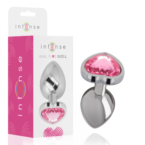 img_148017_cbb586acf5bae0260fc410fd6bc9b216_1.png INTENSE - PLUG ANAL METAL ALUMINIO CORAZÓN ROSA TALLA L