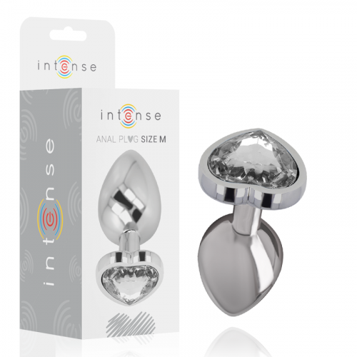 img_148024_9300bc90c4d38942447d1e558e2fa2f3_1.png INTENSE - PLUG ANAL METAL ALUMINIO CORAZÓN BLANCO TALLA M
