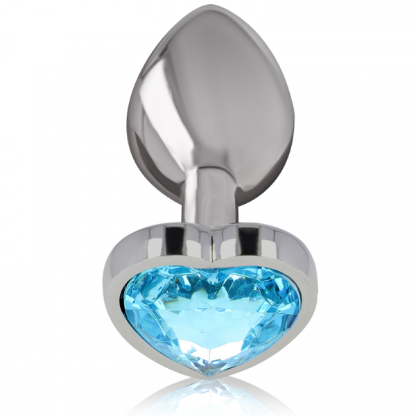 INTENSE - PLUG ANAL METAL ALUMINIO CORAZÓN AZUL TALLA M