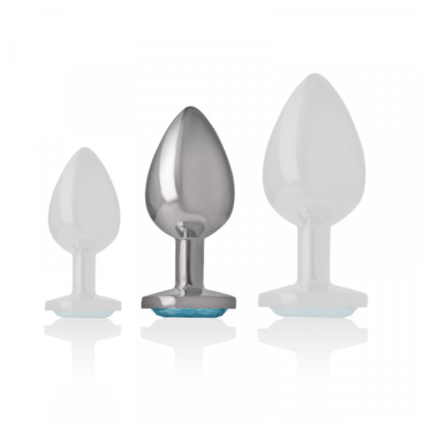 INTENSE - PLUG ANAL METAL ALUMINIO CORAZÓN AZUL TALLA M