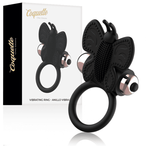 img_148192_ff1988c65e6385be58b8ee5b2de0020c_1.png COQUETTE CHIC DESIRE - COCK RING BUTTERFLY ANILLO VIBRADOR NEGRO / GOLD