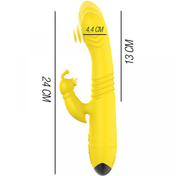 img_149129_829e5e949acebda87c29552632ee182d_1.png INTENSE - TOKY VIBRADOR MULTIFUNCIÓN RECARGABLE UP  DOWN CON ESTIMULADOR DE CLITORIS AMARILLO