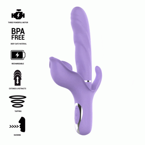 img_149222_39188d992668c957106f487dc3c7a86f_1.gif INTENSE - BILLIE VIBRADOR MULTIFUNCIÓN RECARGABLE SUCCIONADOR CON PULSADOR MORADO