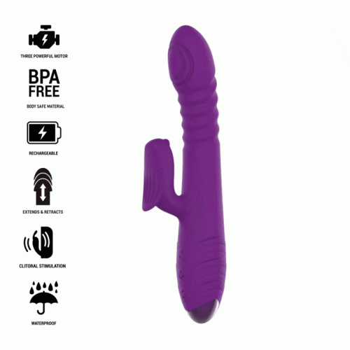 img_149223_018bb2f5d121c4e860b59db758da1ad3_1.gif INTENSE - IGGY VIBRADOR MULTIFUNCIÓN RECARGABLE UP  DOWN CON ESTIMULADOR DE CLITORIS MORADO
