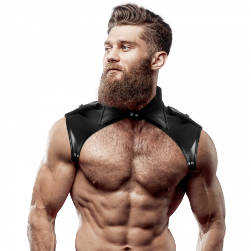 img_149655_d66586c44be21121205bd6469a24a012_1.png FETISH SUBMISSIVE ATTITUDE - ARNÉS BRIGADE AJUSTABLE ECOPIEL CUELLO HOMBRE