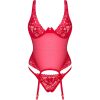 OBSESSIVE - LACELOVE CORSET ROJO XS/S