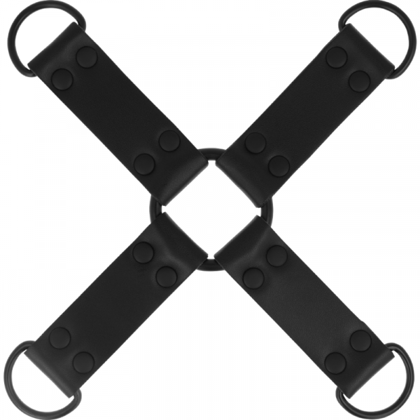 INTENSE - FETISH ENGANCHE MÚLTIPLE PARA MANOS Y PIES DE CUERO VEGANO