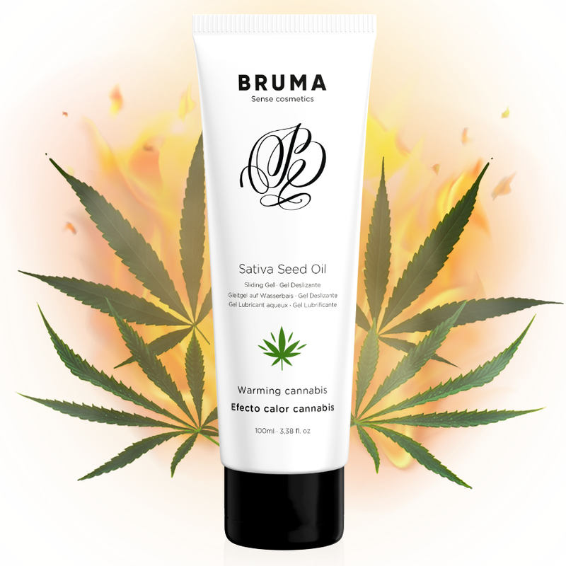 img_152462_7a0dcdd4a1f3ad99da7df48f6eab2f48_1.png BRUMA - GEL DESLIZANTE CON ACEITE DE SEMILLA EFECTO CALOR SABOR CANNABIS 100 ML
