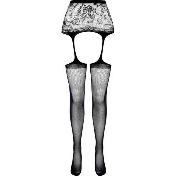 PASSION - S028 MEDIAS CON LIGUERO NEGRO TALLA UNICA