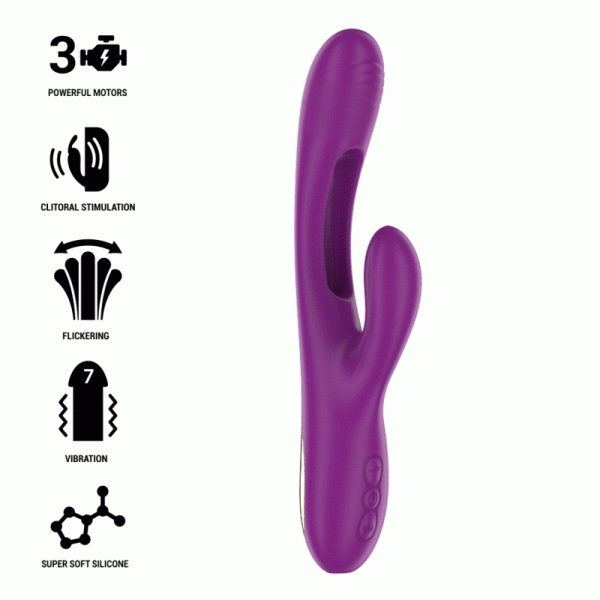 img_155127_f1e423d9e2b8e4092207070937c72bde_1.gif INTENSE - APOLO VIBRADOR MULTIFUNCIÓN RECARGABLE 7 VIBRACIONES CON LENGUA OSCILANTE MORADO