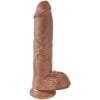 KING COCK - PENE REALÍSTICO CON TESTÍCULOS 19.8 CM CARAMELO