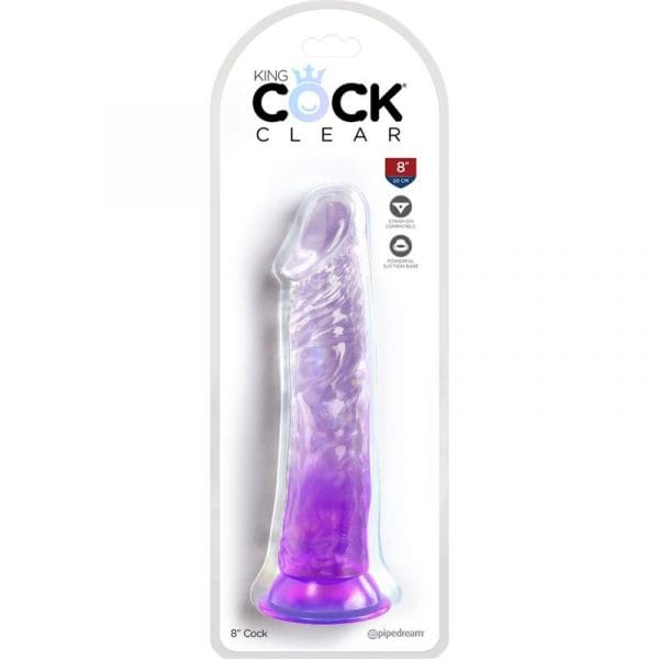 img_155300_3fc68a7b709c935d77f58dc7d14692f2_1.jpg KING COCK - CLEAR PENE REALÍSTICO 19.7 CM MORADO